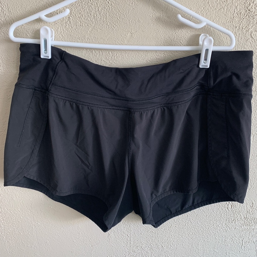 Lululemon Run Times short, black, Sz 12